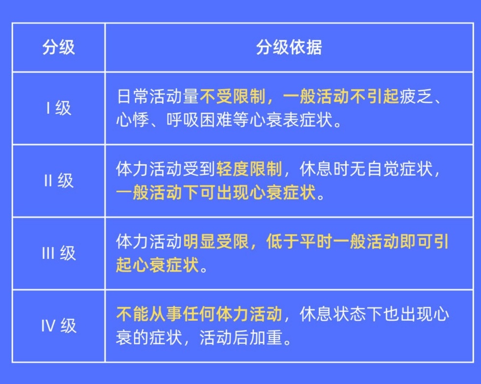 最新版心功能分级全面详解