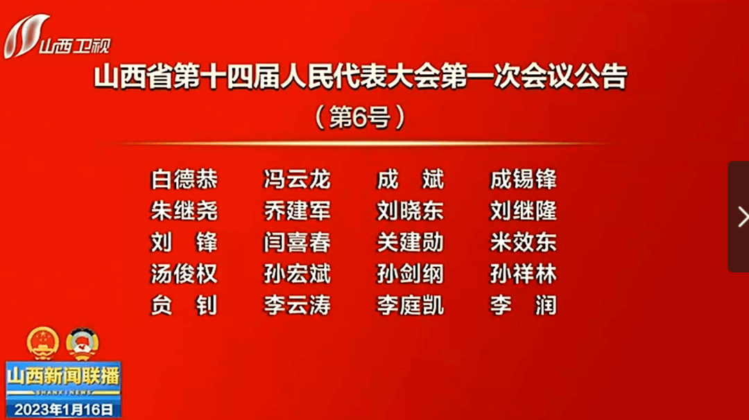 山西省最新领导名单公布